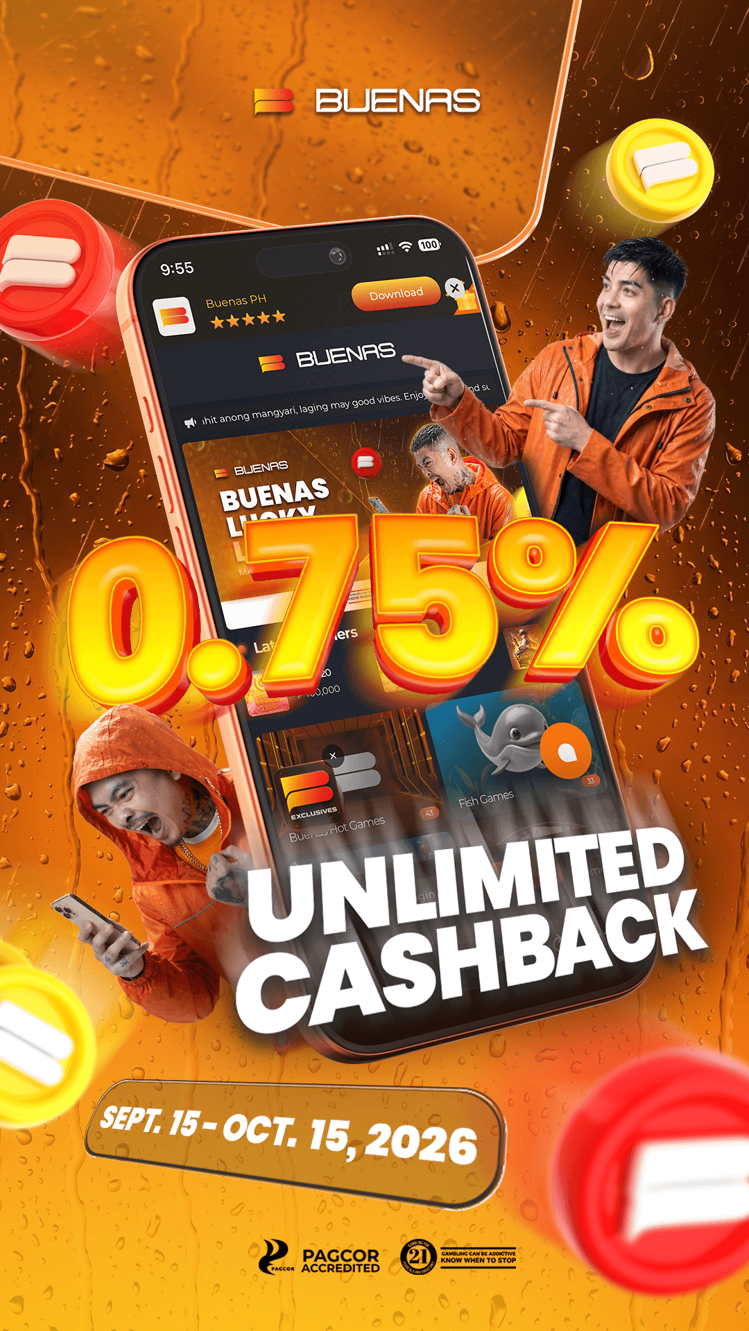 Buenas 0.75% Unlimited Cashback Promotion